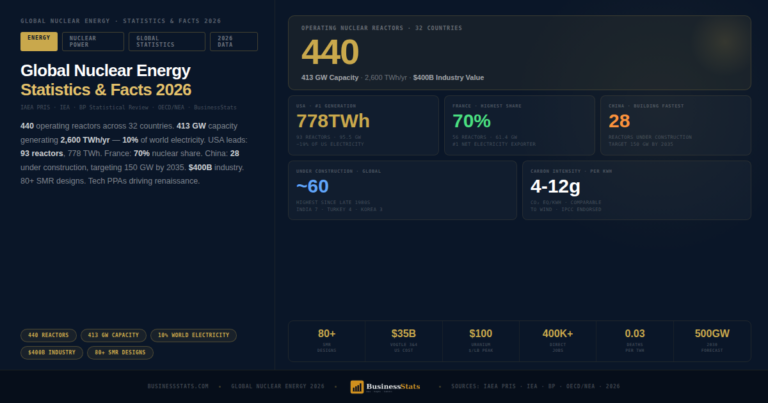 $400B Industry — Global Nuclear Energy Statistics & Facts 2026