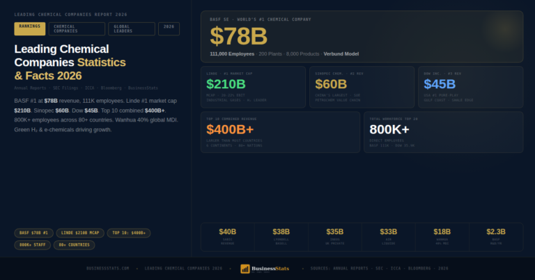 $78B Leader — Leading Chemical Companies Statistics & Facts 2026