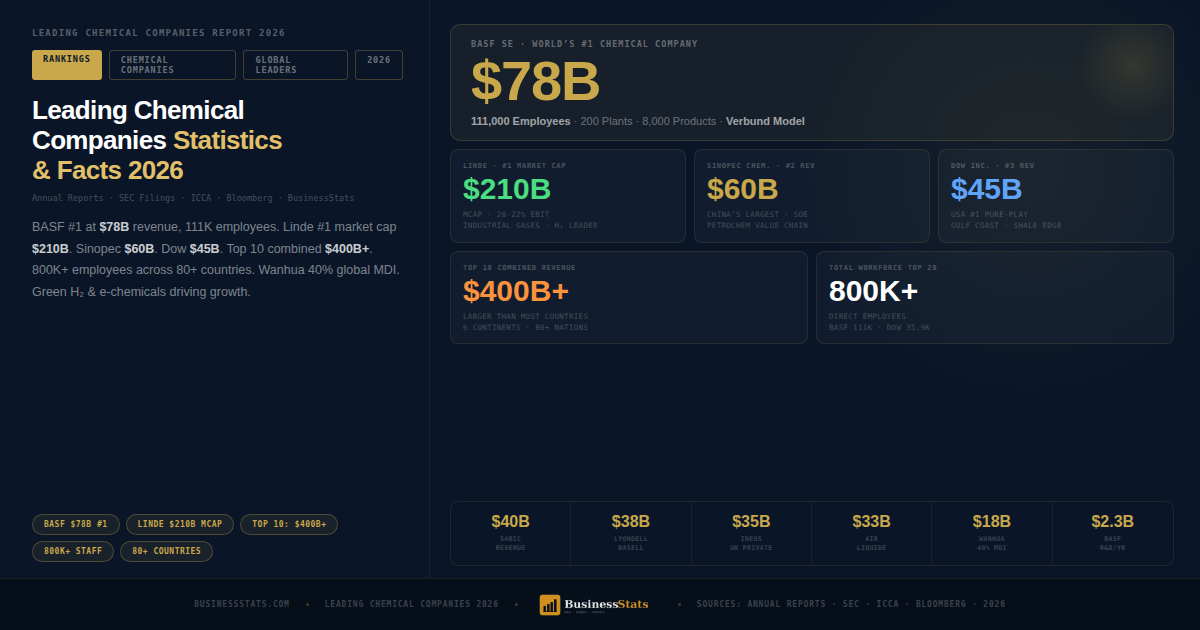 $78B Leader — Leading Chemical Companies Statistics & Facts 2026