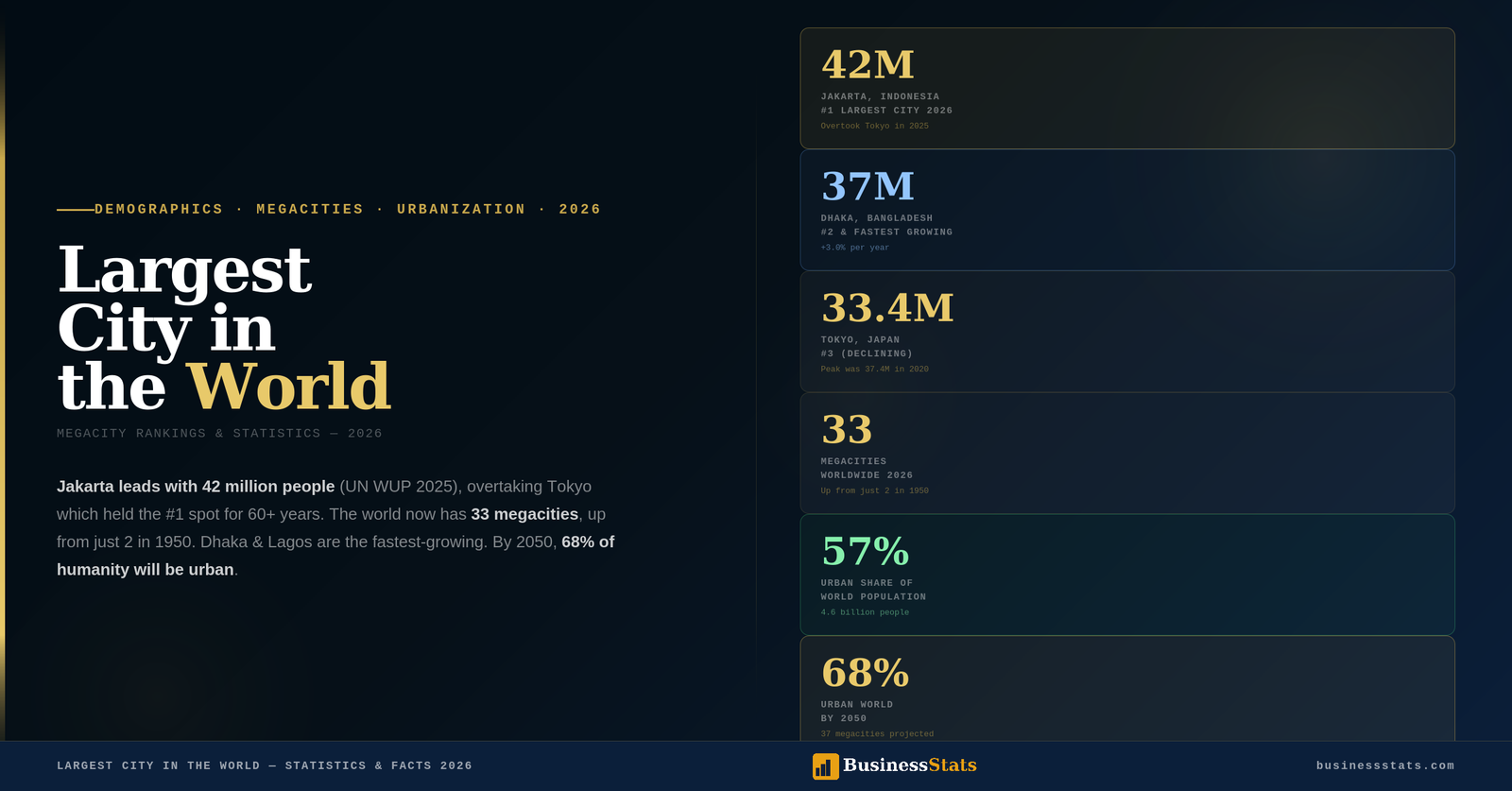Largest City in the World — Statistics & Facts 2026