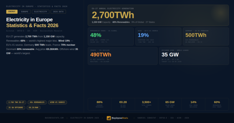2,700 TWh Grid — Electricity in Europe Statistics & Facts 2026