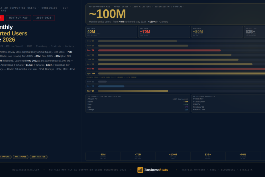 Netflix Monthly Ad-Supported Users 2026 100M in April 2026
